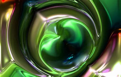 Download wallpaper line, abstraction, green, bubbles, Shine, substance ...