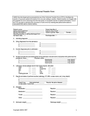 Universal Transfer Form - Fill and Sign Printable Template Online