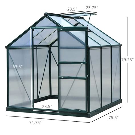 Tatayosi Greenhouse 6FT x 6FTFT for Outdoors Polycarbonate Greenhouse ...