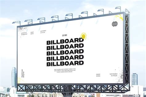 Horizontal Advertising Billboard Mockup — Teletype