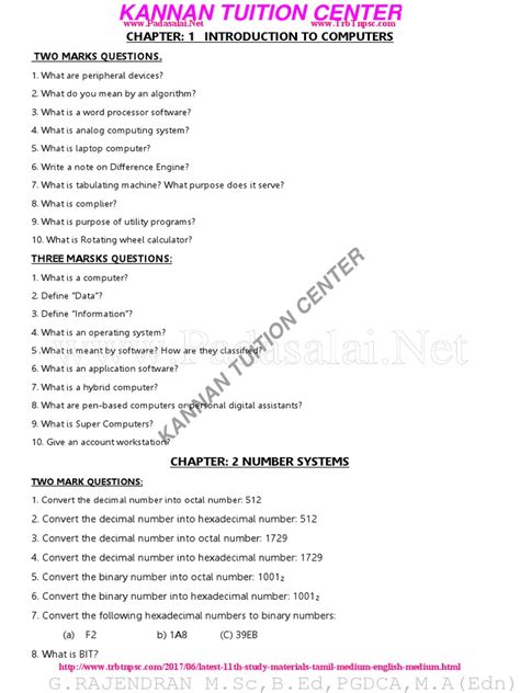 11th Computer Science Important Questions 的图像结果