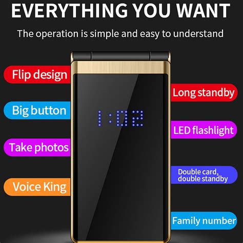 Hilitand Unlocked Flip Mobile Phone for Seniors, Big India | Ubuy