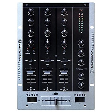 (Refurbished) Dynatech DDJ-3USB Three Channel DJ Mixer with Dual Pen ...