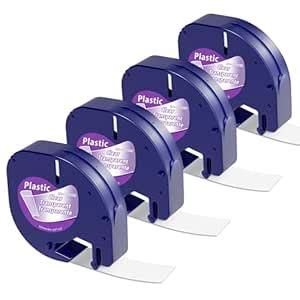 4-Pack Replace DYMO LetraTag Refills Clear Transparent Label Tape ...