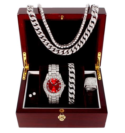 Buy Charles raymond Blinged Out Fully Iced Out Mens Big Rocks Bezel ...