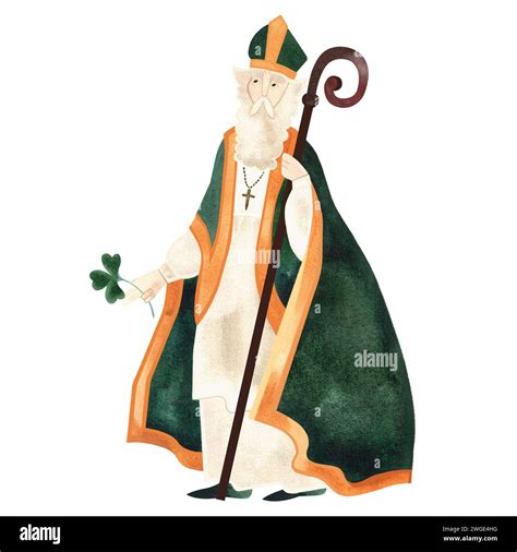 Saint Patrick, patron saint of Ireland. Religious Catholic saint. Full ...