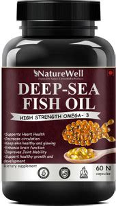 Naturewell Deep Sea Fish Oil Omega 3 - 60 Softgels, 1000 Mg Price in ...