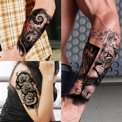 Snapklik.com : COKTAK 68 Sheets Large Half Arm Sleeve Temporary Tattoos ...