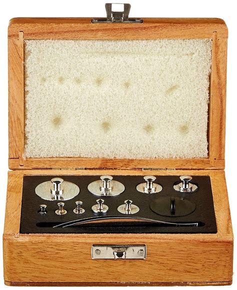 Analytical Weight Box - Brass Chrome Finish Weights - Highly Accurate ...