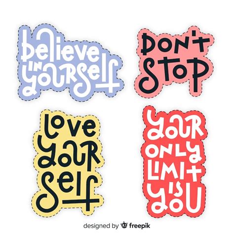 Printable motivational stickers Vectors - Download Free High-Quality ...