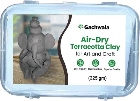 Greenwise Air Dry Terracotta Clay - Clay for Art and Craft (225 gm ...