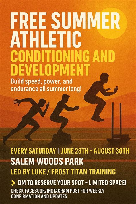 Summer Conditioning w/ Frost Titan Training , Salem Woods Park ...