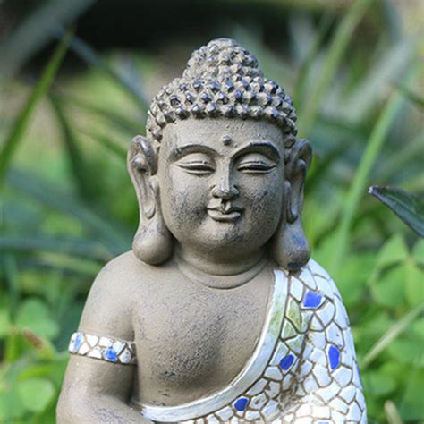 ⚡️Buy Resin Sitting/Sleeping Buddha Garden Statue for Patio Desk Porch ...