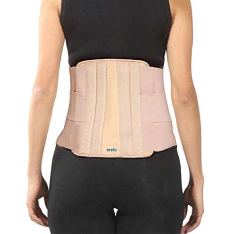Buy CRETO Lower Back Brace Support | Contoured Lumbo Sacral belt for ...