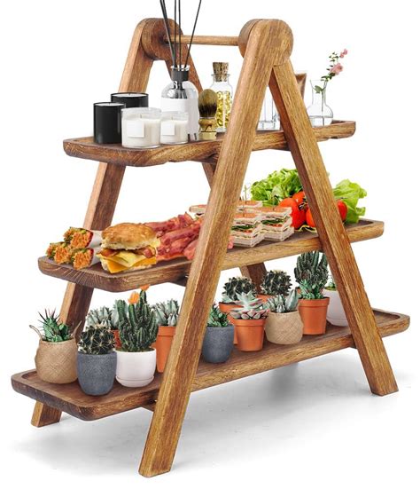 Hamdan CollectionFarmhouse, Kitchen, Picnic Nesting Tray - Wooden Three ...