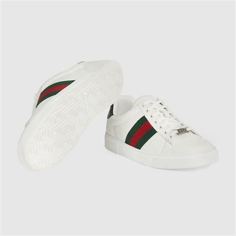 Men's Gucci Ace sneaker with Web in white leather | GUCCI® AU