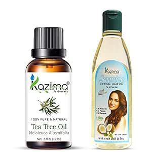 Buy KAZIMA Combo of Tea Tree Essential Oil 15 ml and Jasmine Herbal ...