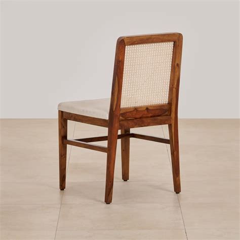Buy (Refurbished) Cane Connection Set of 2 Sheesham Wood Dining Chairs ...