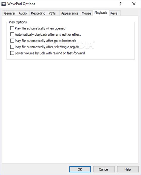 Image result for WavePad Setting