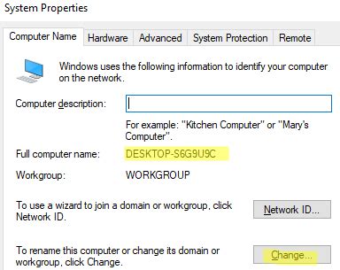 Image result for Change Computer Name and Settings