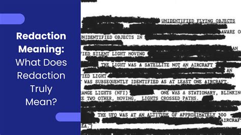 Redaction Meaning: What Does Redaction Truly Mean?