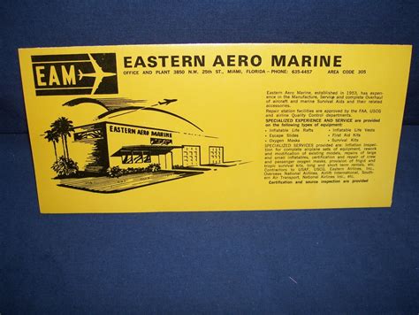 Vintage Eastern Aero Marine Fold Out Product Brochure | eBay