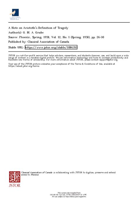 Grube-Note Aristotles Definition-1958 - A Note on Aristotle's ...