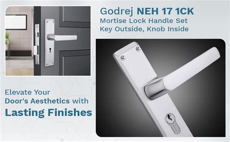 Godrej Mortise Door Lock Handle Set | 200mm NEH-17 1CK Europrofile | 5 ...