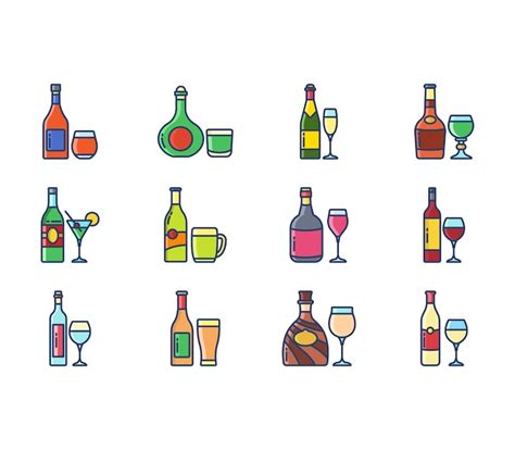 Alcohol fles vector pictogram | Premium Vector