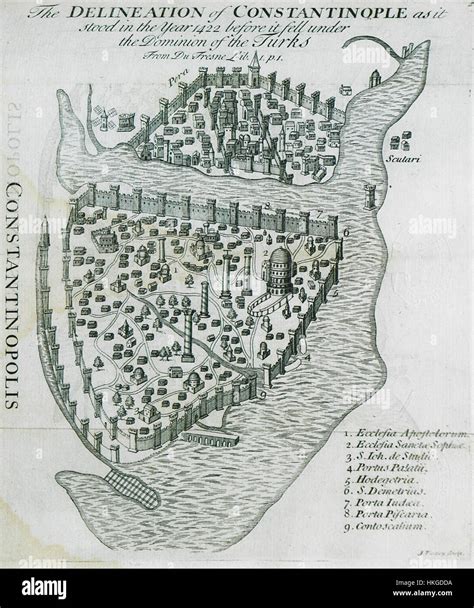 Map Of Constantinople Before The Fall