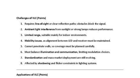 Challenges and Applications of VLC: Overview and Insights - Studocu