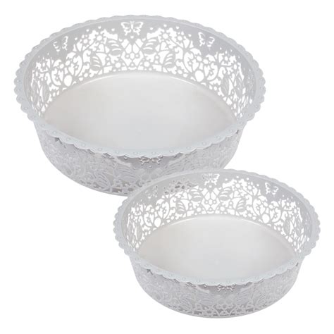 Kuber Industries 2 Pcs Plastic Small Fruit Basket for Dining Table ...