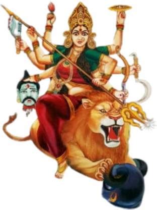 nirmal décor 41 cm Angry Mata Durga Magnetic Sticker Price in India ...
