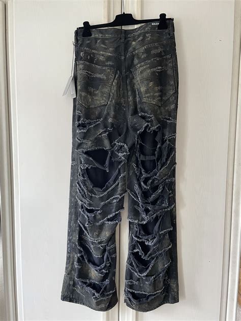 Balenciaga Mud Show Super Destroyed Baggy Jeans NWT (XS) | Grailed