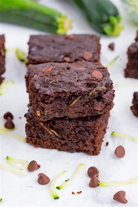 Zucchini Brownies with Chocolate Chips - Evolving Table