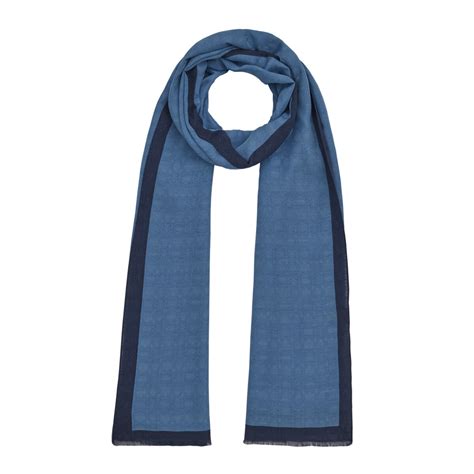 All Seasons Indigo Monogram Scarf | Ipekevi