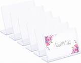 Buy Slant Back PVC Sign Holder, Horizontal Sign Display 4 x 6 in, 6 ...