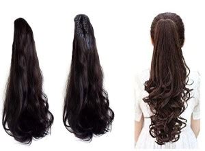 Prime Step Cutting Plastic Clutcher Synthetic Straight-Curls Ponytail ...