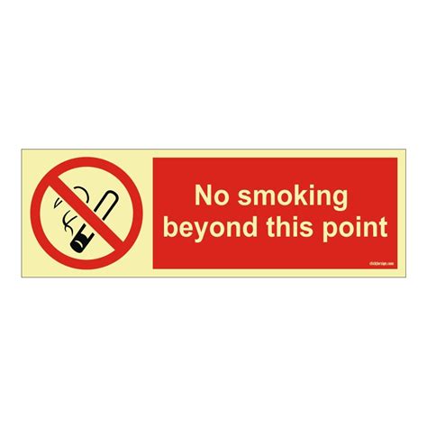 Clickforsign CLPS-SB-46 Glow in Dark No Smoking Beyond This Point ...