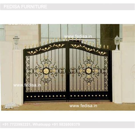 Main Gate Grill Design For Home Teak Wood Gate Design Compound Wall ...
