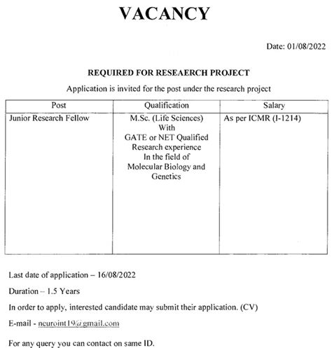 AIIMS New Delhi Molecular Biology JRF Opening