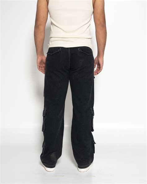 BLACK DENIM CARGO 01 | RWDY