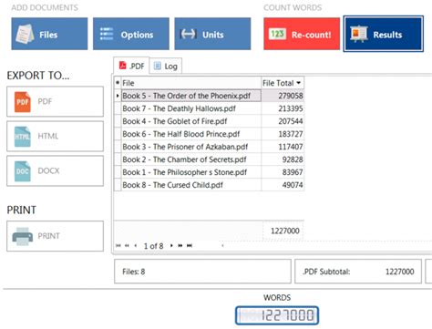 Harry Potter Word Count. Counting Words In Your Favorite Books.