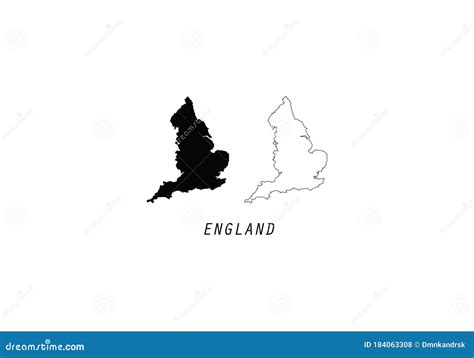 England Outline Map Set Vector Illustration | CartoonDealer.com #97221308