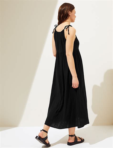 Buy Pure Cotton Square Neck Midaxi Beach Dress at Marks & Spencer