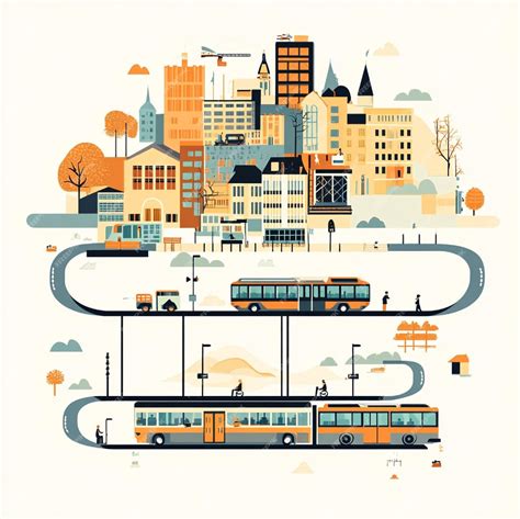 An infographic showing the benefits of using public transportation | Premium AI-generated image
