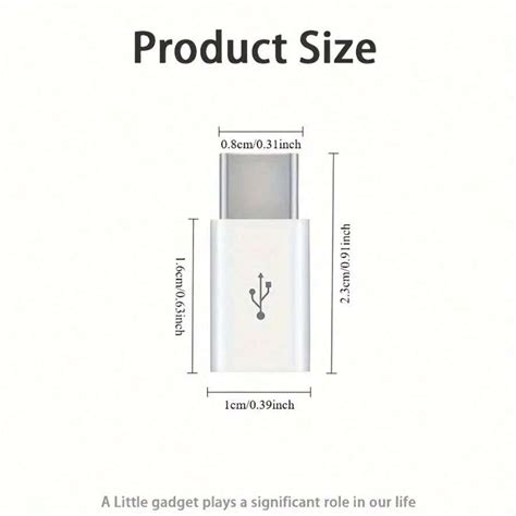 Micro-USB To USB-C Adapter, Male To Female Convert Connector, Charging ...