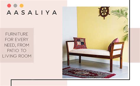 AASALIYA Art Solid Sheesham Wood 2 Seater Bench for Living Room ...