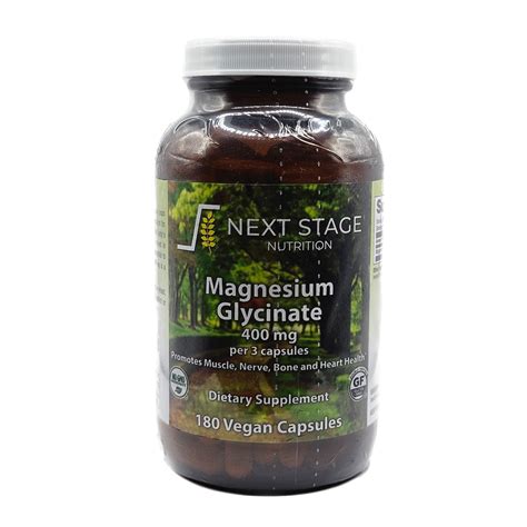 Next Stage Magnesium Glycinate 400 mg – Olive May Health Food