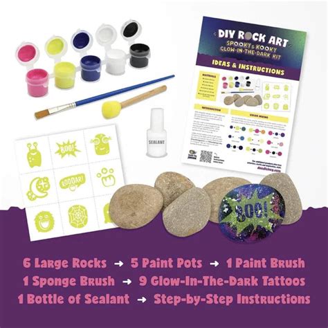 Doodle Hog Rock Painting Kit: Glow In The Dark — Toycra